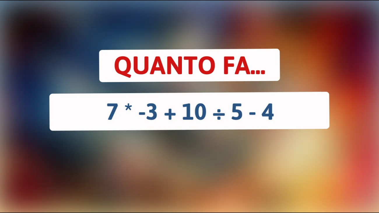 \"Sfida la tua intelligenza: Risolvi l'indovinello matematico che solo i geni riescono a decifrare!\""