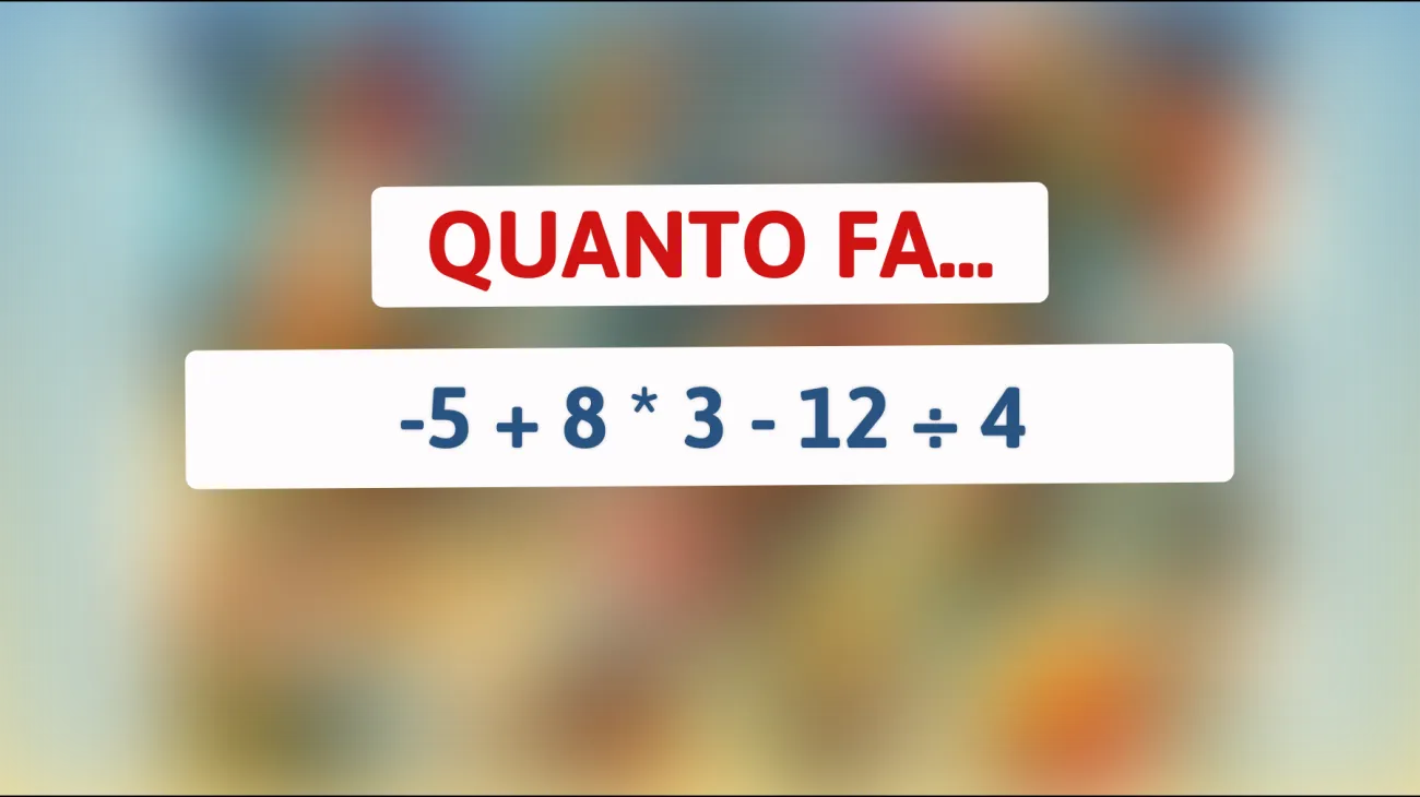 \"Solo il 2% delle persone riesce a risolvere questo rompicapo matematico complesso. Tu sei uno di loro?\""