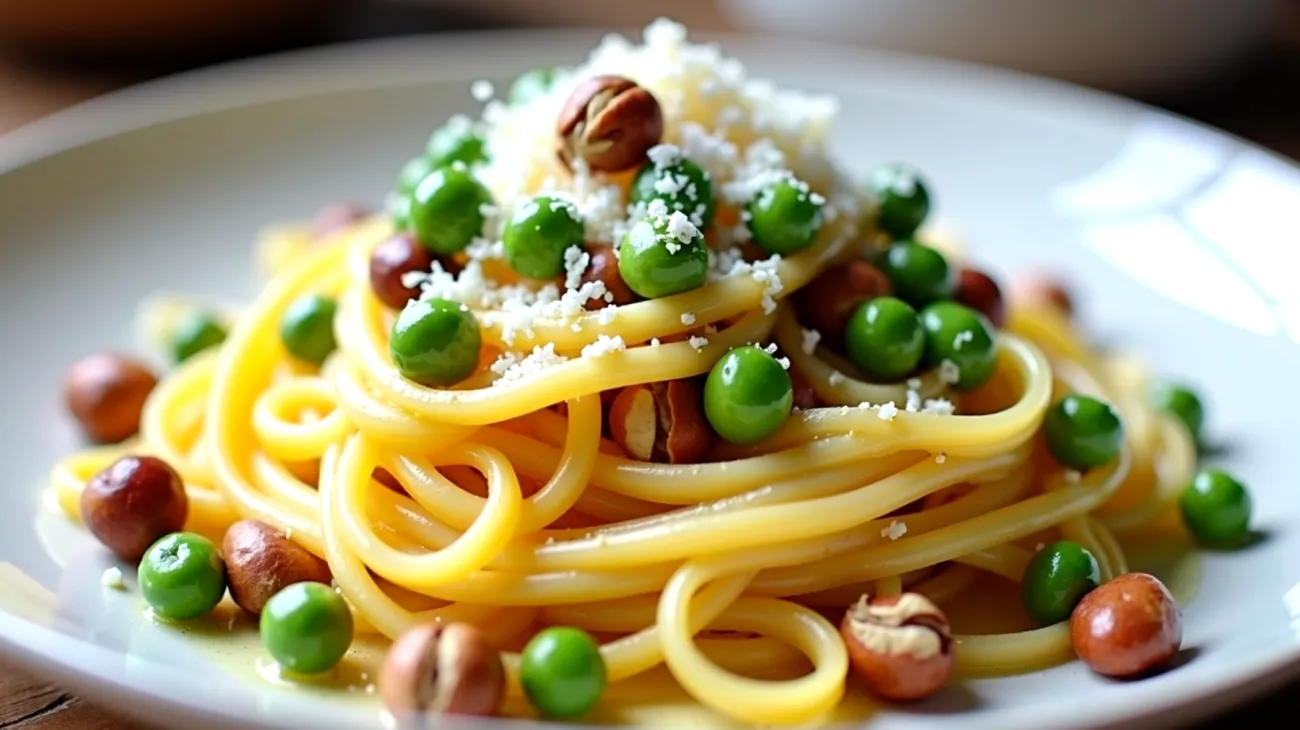 tagliatelle burro piselli freschi"